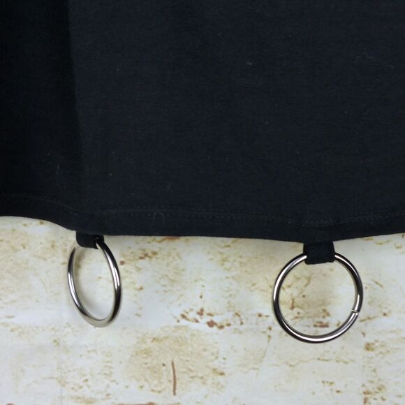 Hot Topic Cami Top Womens Plus 2 Black Nobody Cares Bunny O-Ring Crop Goth Punk - Picture 5 of 10